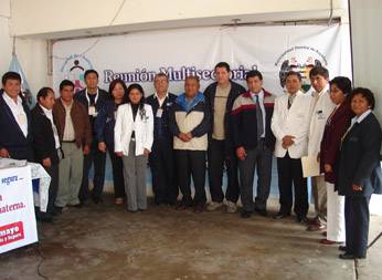Alcalde, personal de la Municipalidad de Aucallama y del Hospital de Chancay. 