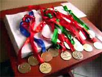Medallas obtenidas por los deportistas.