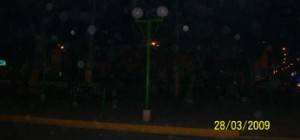 Las luces de la Plaza de Armas de Huaral fueron apagadas.