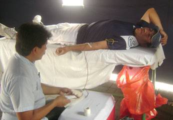 Foto archivo. campaña de donación de sangre  que realizó el hospital.