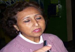 Regidora y Secretaria del APRA en Chancay, Gina Pérez.