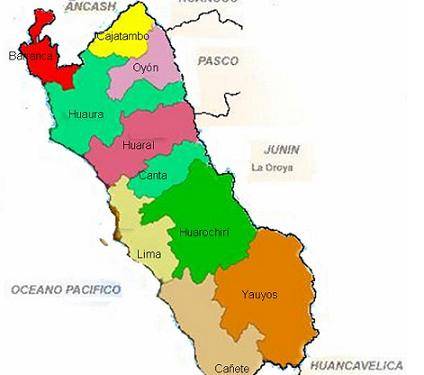 mapa region lima