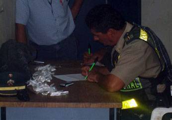 Droga incautada por la policía de Huaral.