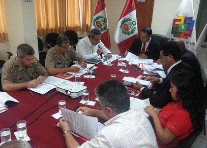 reunión del comité regional de seguridad ciudadana en huacho