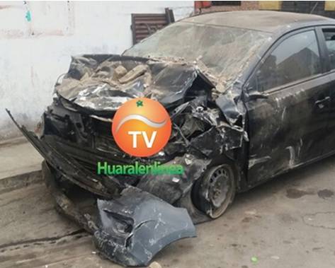 Tres personas resultaron heridas tras chocar con una pared en Huaral