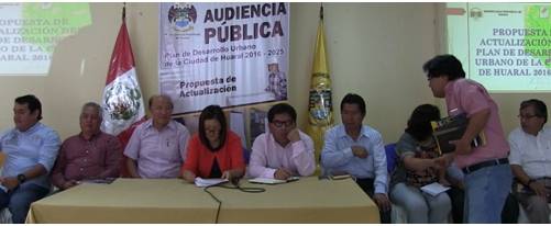 Gerente Técnico de la Junta de Usuarios a Participa en Plan de Desarrollo Urbano de la Ciudad de Huaral 2017-2025.