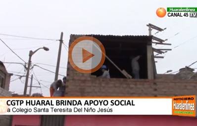 CGTP Huaral brinda apoyo social a colegio