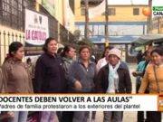 Docentes deben volver a las aulas