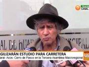 Agilizarán estudio de factibilidad para carretera Huaral- Acos- Cerro de Pasco