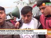 Hijos piden justicia para sus padres que sufrieron accidente de transito en Chancayllo