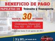 Municipalidad de Huaral brinda beneficios para el pago de papeletas.