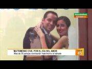 Parejas se dieron el sí en el primer matrimonio civil comunitario 2018.