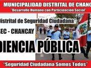 CODISEC Chancay realiza audiencia pública de seguridad ciudadana