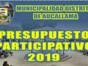 Se inició inscripciones para el presupuesto participativo 2019 en Aucallama