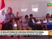 Se realizó firma de convenio interinstitucional en el marco del cumplimiento del programa de vida 2018