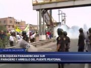 Vecinos bloquearon la Panamericana Sur por puente y paradero