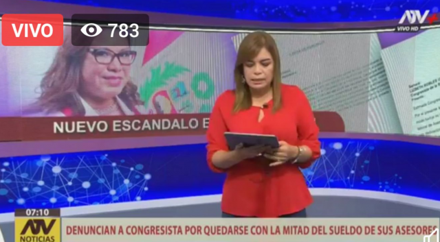 Congresista Lizbeth Robles es denunciada por quedarse con sueldo de trabajadores