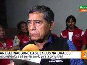 Diaz Amado, inaugura nueva base partidaria en “San Isidro” del C.P. Los Naturales