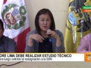 GORE Lima debe realizar estudio técnico en Contigo Perú