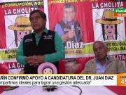 Marín confirmó apoyo a candidatura del Dr. juan Díaz