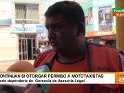 Continúan si otorgar permiso a mototaxistas