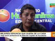 Familiares de ex comisario de Aucallama, denuncia de robo pistola del cuarto donde habitaba oficial