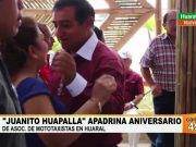 Juanito Huapalla apadrina aniversario de asociación de mototaxistas en Huaral