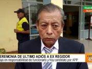 Ceremonia de último adiós a ex regidor, recayó en gerente y actual candidato a la alcaldía de la MPH