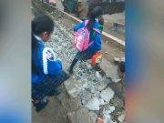 Huaral: estudiantes en peligro por obras de construcción a pocos metros de su colegio