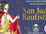 Programación de la festividad al Santo Patrón San Juan Bautista