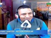 Jhonny Santos:“Creemos que el partido es el menos corrupto frente a los demás»