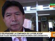 «No defraudare la confianza de la población «Oscar Toledo