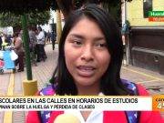 Escolares opinan estar en contra de la huelga de profesores