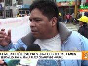 Trabajadores de Construcción civil exigen que empresa Consorcio Huaral no siga en Huaral