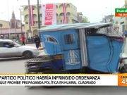 Agrupación política incumple ordenanza y hace pinta en centro de Huaral
