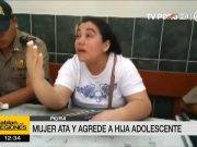 Policía detiene a una madre que mantenía atada a su hija en su casa de Piura