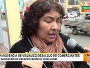 Se visualizó en audiencia los pormenores del desalojo a comerciantes discapacitados
