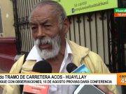 Aurelio Falcón informa sobre observaciones a la 2da etapa Acos-Huayllay