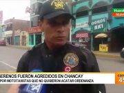 Miembros del serenazgo de Chancay son agredidos por iracundo mototaxista