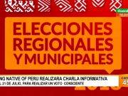 ONG Native of Perú realizará charla sobre la votación de octubre