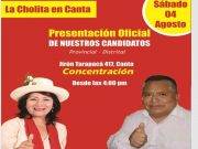 Imparable “La Cholita” este sábado en Canta