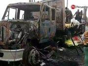 Tráiler cargado de azúcar se incendia en el Km 171 de la Panamericana Norte (VIDEO)