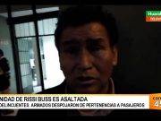 Dos delincuentes armados asaltaron a pasajeros y cobrador de Risi Buss
