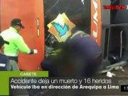 Cañete un muerto y 20 heridos deja accidente vehicular