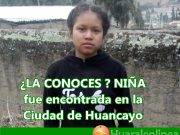 MIMP busca familia de niña de Satipo que fue encontrada en Huancayo