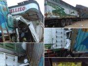 Choque por alcance entre dos camiones en la Panamericana Norte (Fotos)