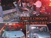 Un muerto deja triple choque en carretera Sayán