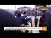 Hinchas del Unión Huaral protestaron por pésimo arbitraje del partido