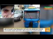 Chófer de mototaxi en aparente estado de ebriedad provoca accidente de tránsito