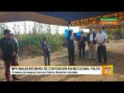 Alcaldesa inaugura muro de contención contra inundaciones en el C.P. Matucana-Palpa.